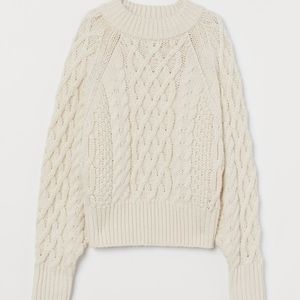 Cable-knit Sweater Size S NWT